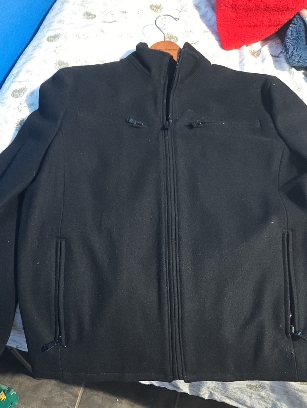 Express Men's Black Lightweight Full-Zip Shirt Jacket